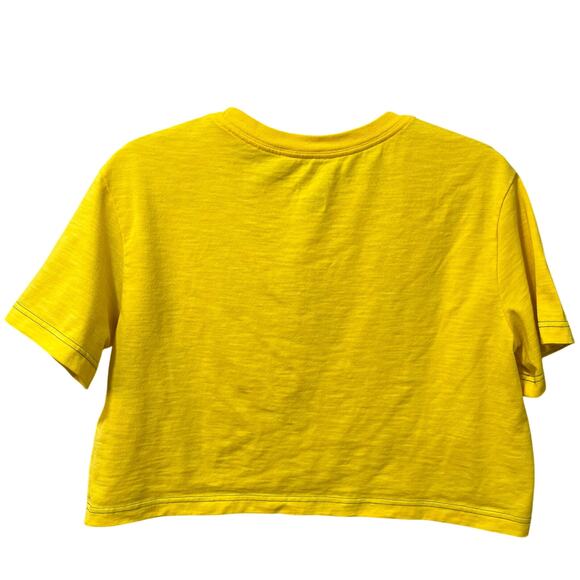 Nike Dri-Fit Women's Oregon Ducks Crop Short Sleeve Tee Yellow XS - Picture 2 of 6